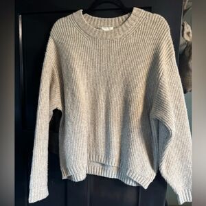H&M Beige Ribbed Women's Sweater